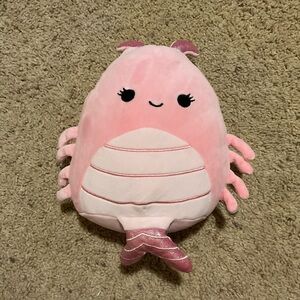 Squishmallows Pink and White Lobster Plush
